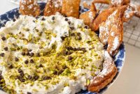 Authentic Cannoli Dip with Homemade Cannoli Chips