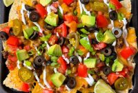 Air Fryer Nachos with Seasoned Ground Beef & Refried Beans