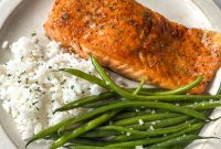 Pan-Seared Salmon with Garlic Green Beans Recipe
