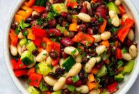 Fresh Three-Bean Salad with Zesty Lemon Vinaigrette