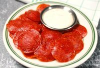 Crispy Pepperoni Chips with Zesty Dipping Sauce