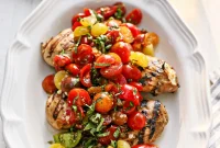 Grilled Bruschetta Chicken with Tomatoes & Basil Recipe