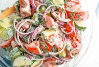 Creamy Cucumber and Tomato Salad with Dill Vinaigrette