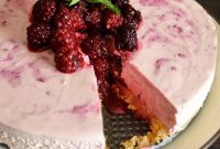 No-Bake Blackberry Cheesecake Recipe with Creamy No-Bake Filling