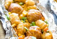 Tater Tot Meatball Foil-Pack Dinner Packs