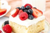 Berry and Cream Sheet Cake Recipe – Light Summer Dessert