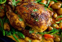 Curry-Roasted Chicken with Crispy Skin and Aromatic Spices