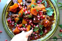 Cinnamon Beef Stew with Butternut Squash and Pomegranate