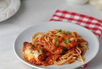 Crispy Pork Parmigiana with Tenderloin and Tomato-Basil Sauce