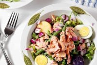 Grilled Salmon Niçoise Salad Recipe with Lemon Vinaigrette