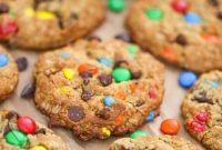 Flourless Monster Cookies Recipe with Oats and Peanut Butter