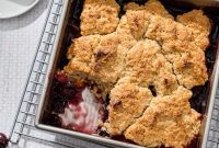 Peach and Cherry Cobbler Recipe with Sweet Biscuit Topping