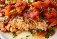 Mediterranean Slow Cooker Salmon with Lemon and Herbs
