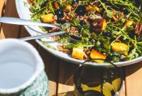 Blueberry, Halloumi & Pecan Salad with Citrus Vinaigrette
