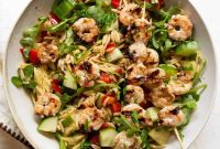 Grilled Shrimp Orzo Salad with Lemon Herb Dressing