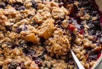 Pear and Blueberry Crisp Recipe for Warm, Fruity Dessert