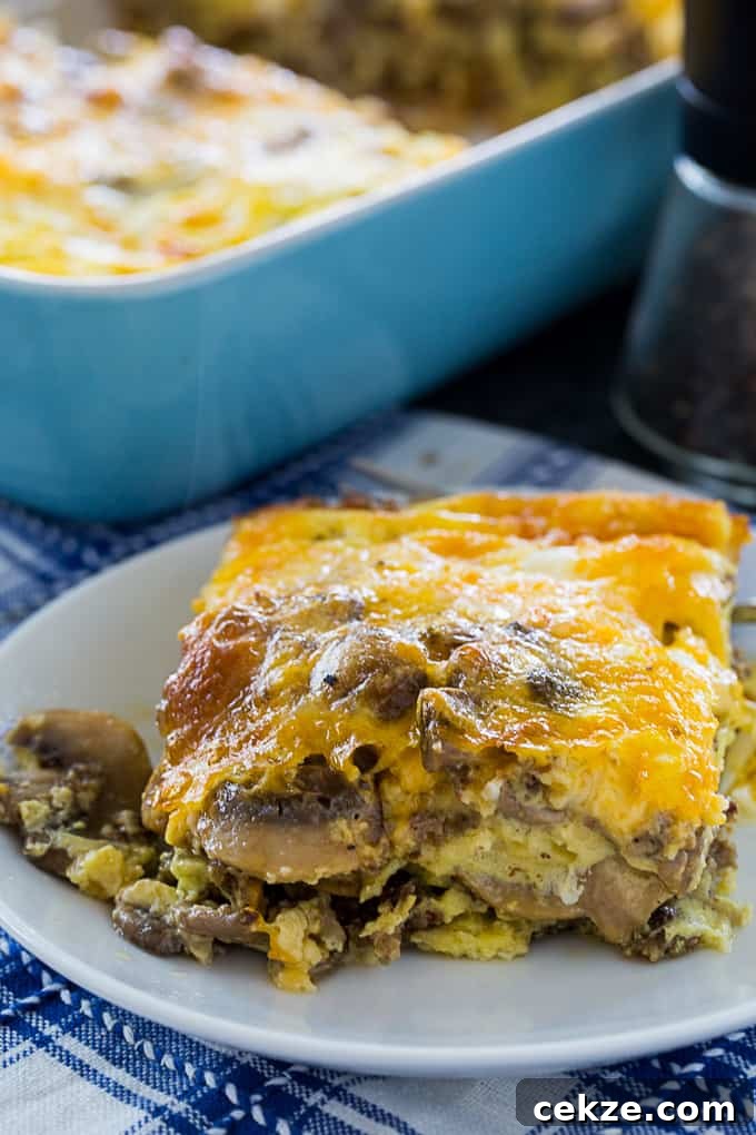 Spicy Sausage and Caramelized Onion Breakfast Casserole