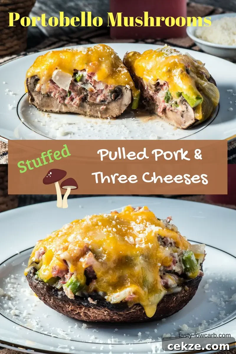 Pork and Cheese Stuffed Portobello Mushrooms: Savory Baked Recipe 4 img 10242 6