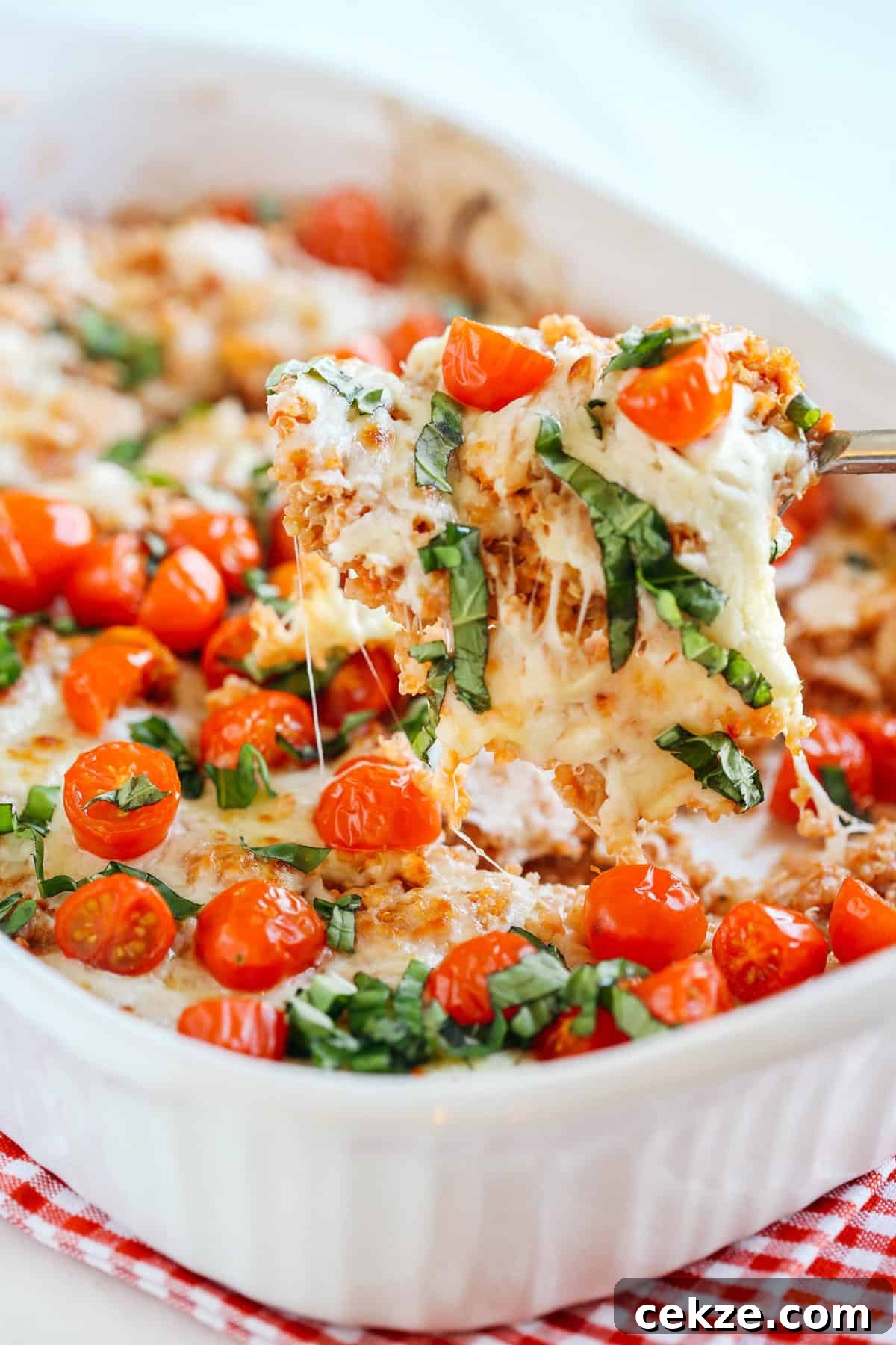 Baked Caprese Chicken and Quinoa Casserole