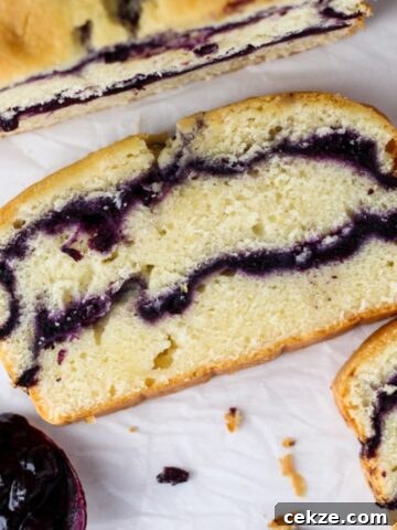 Blueberry cream cheese pound cake