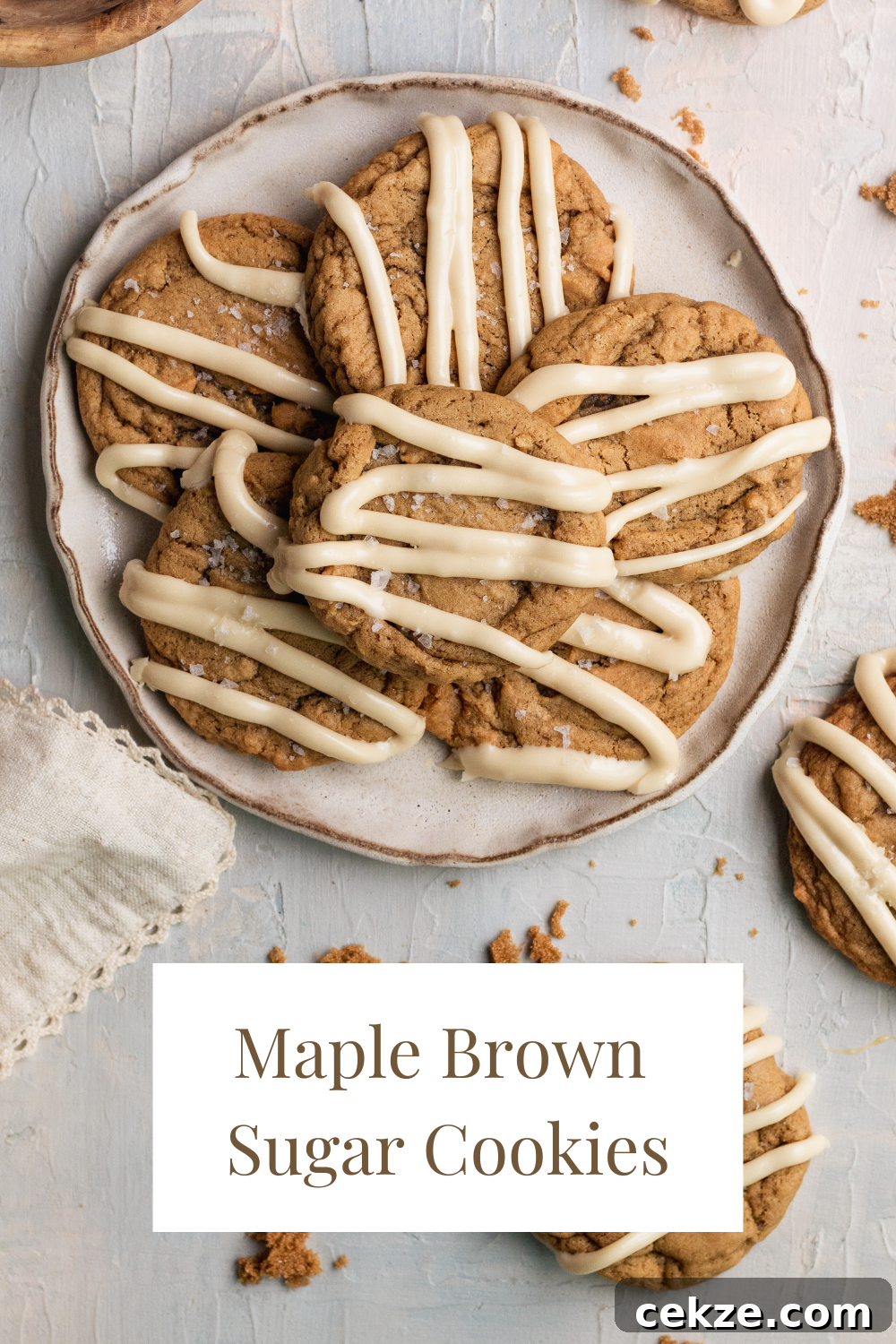 These maple brown sugar cookies are perfect for Christmas! With maple and brown sugar flavors, they are truly delicious. A chewy Christmas cookie topped with a salted maple frosting that you should plan to make during your holiday baking! #christmascookies #holidaybaking #cookierecipe