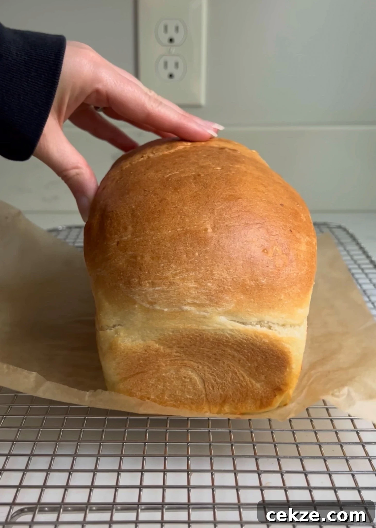 Bread after baking.
