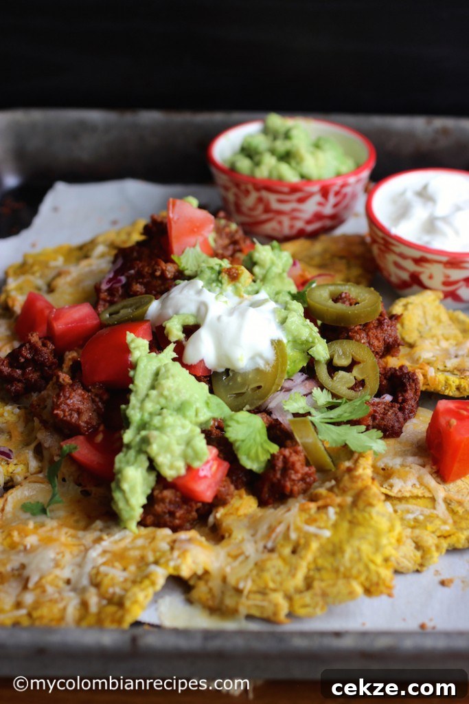 Patacón Loaded Nachos |mycolombianrecipes.com
