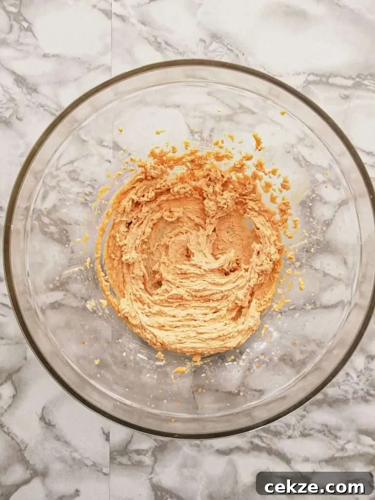 No-Churn Chocolate Chip Cookie Dough Ice Cream Recipe 7 chocolate chip cookie dough ice cream wet ingredients combined in bowl
