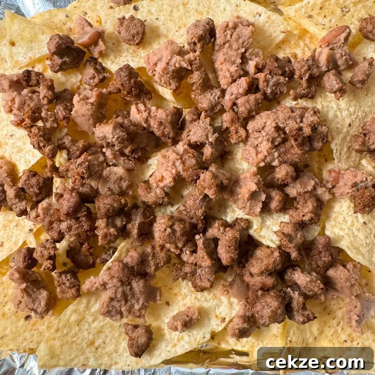 how to make air fryer nachos with ground beef