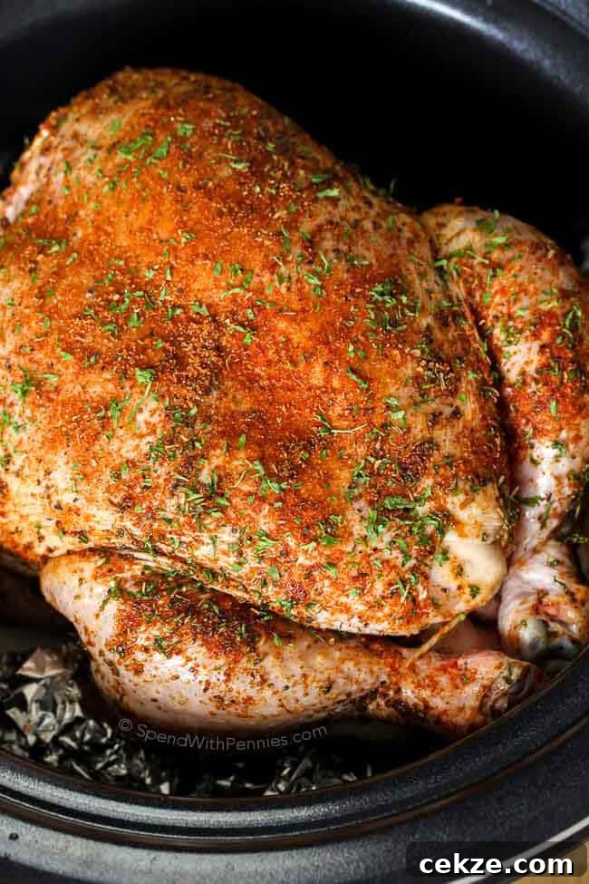 Slow Cooker Whole Chicken & Gravy