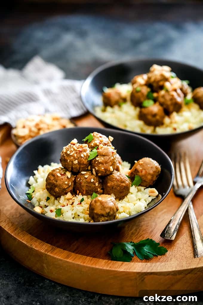 Thai Chili Peanut Meatballs