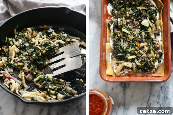 Greek lasagna with fennel and chard