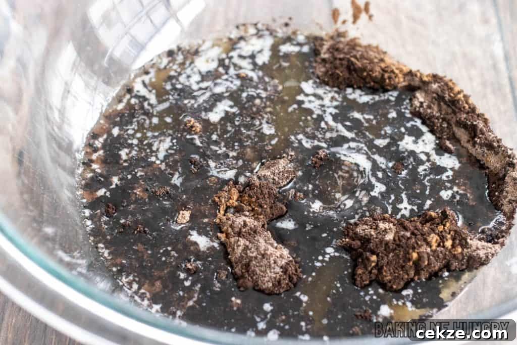 wet ingredients in mixing bowl