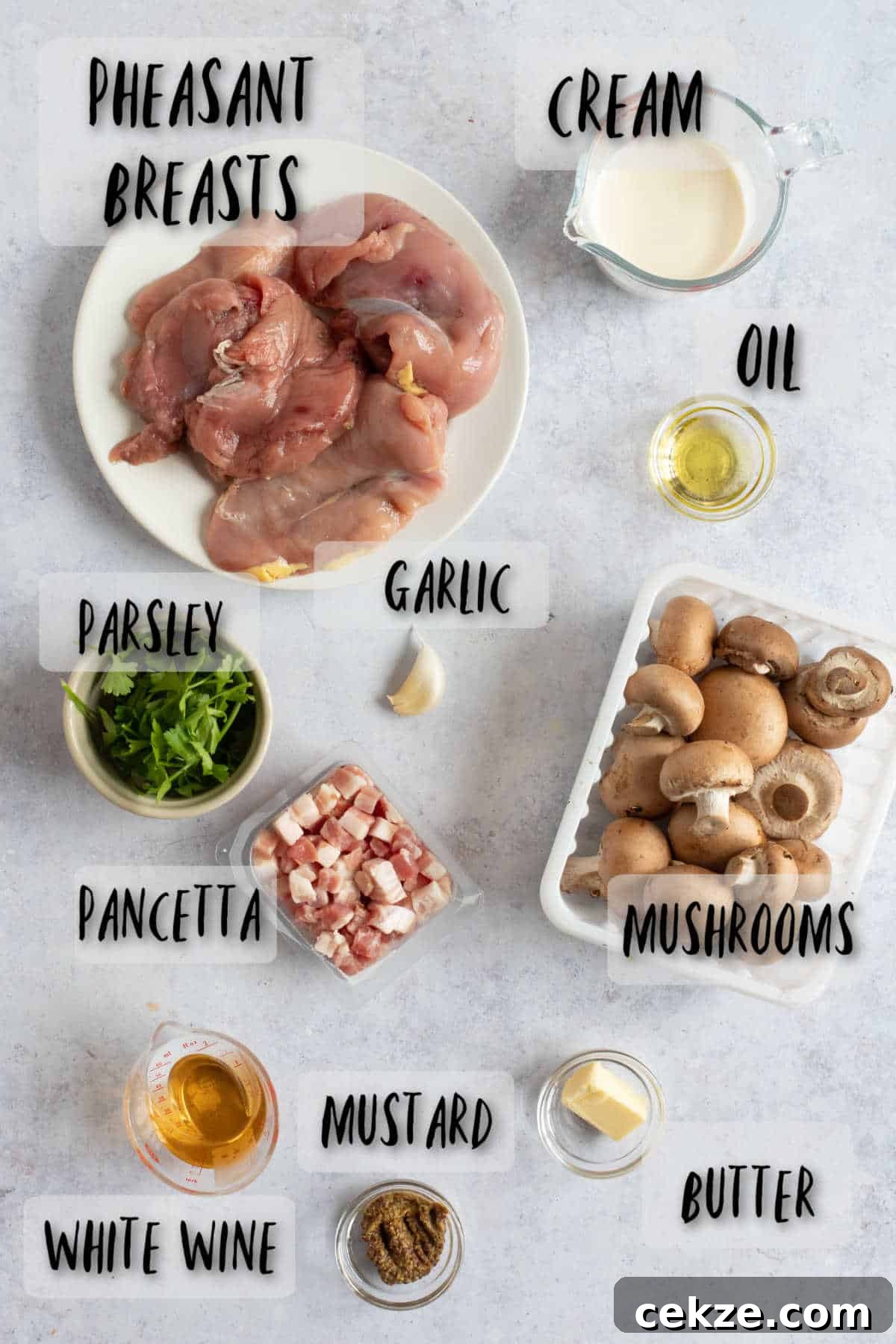 Pan-Seared Pheasant Breast with Creamy White Wine Sauce 3 Ingredients for pan fried pheasant breasts.