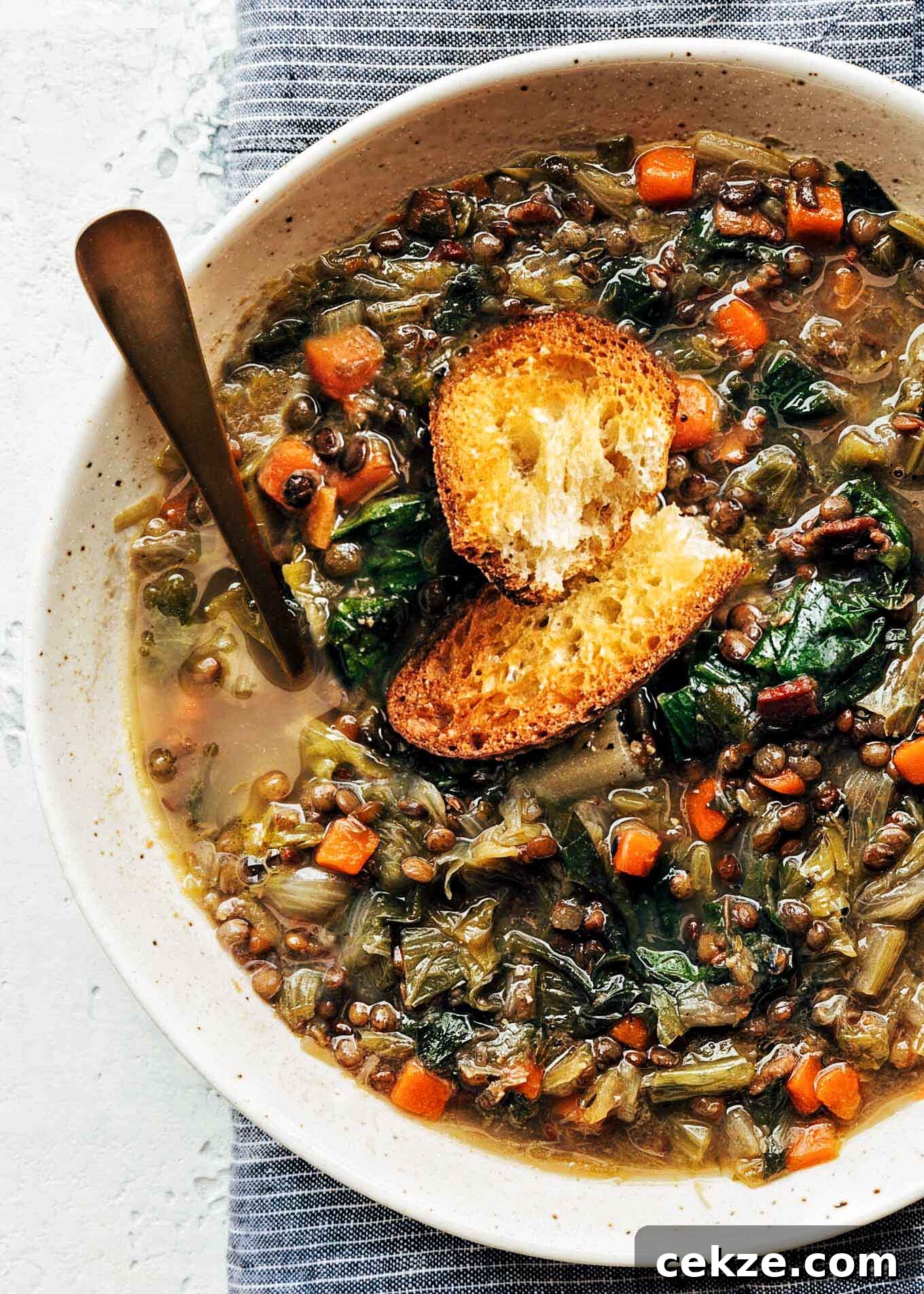 French Lentil Soup with Escarole