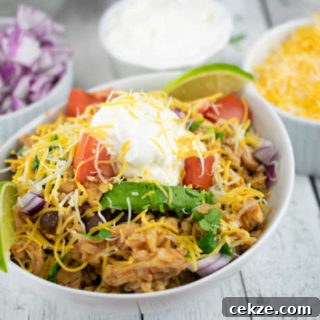 Image for Slow Cooker Chicken Burrito Bowl [with Video]
