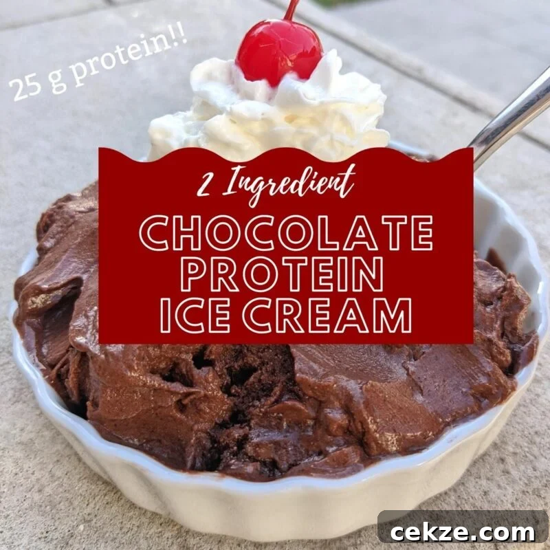 2 Ingredient chocolate protein ice cream