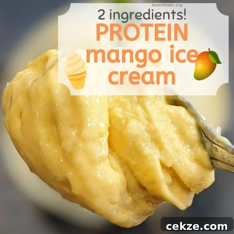 2 ingredient mango protein ice cream