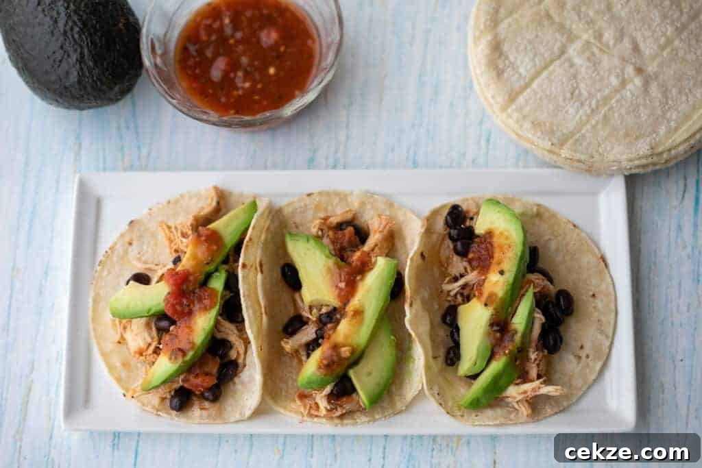 5-Ingredient Slow Cooker Chicken Tacos