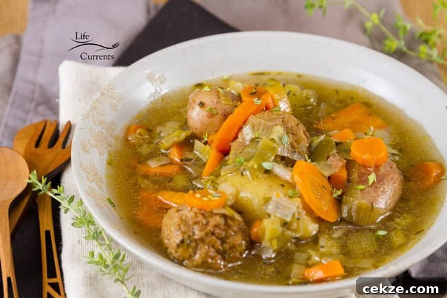 Slow Cooker Meatball and Potato Soup