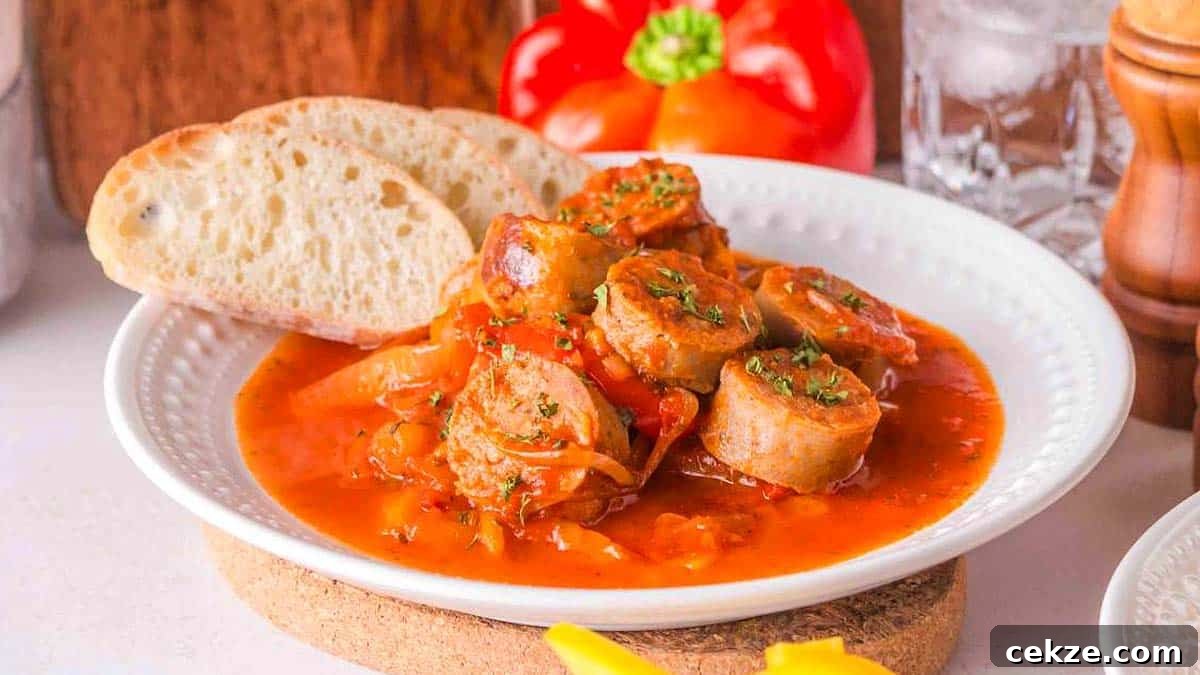 Slow Cooker Sausage and Peppers