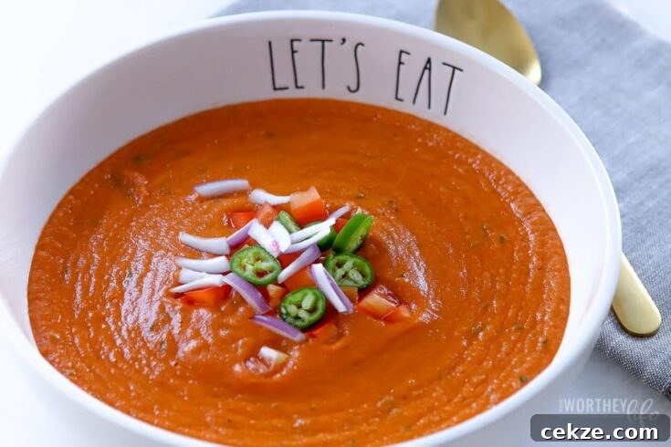 Creamy Tomato + Chickpea Soup