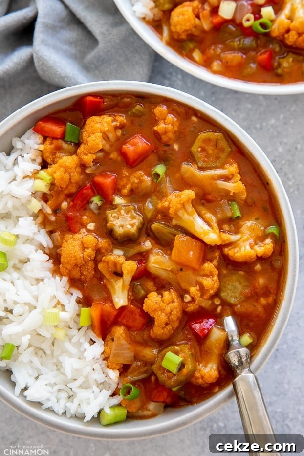 25 Must-Try Recipes from 2020: Top Fan Favorites 23 overhead shot of vegan gumbo served with white rice