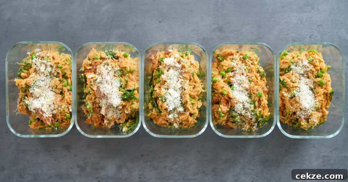 Lemon Chicken Orzo Meal Prep #1