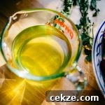 Oregano Simple Syrup for Cocktails | Well and Full | #recipe #vegan #vegetarian #spring #seasonal