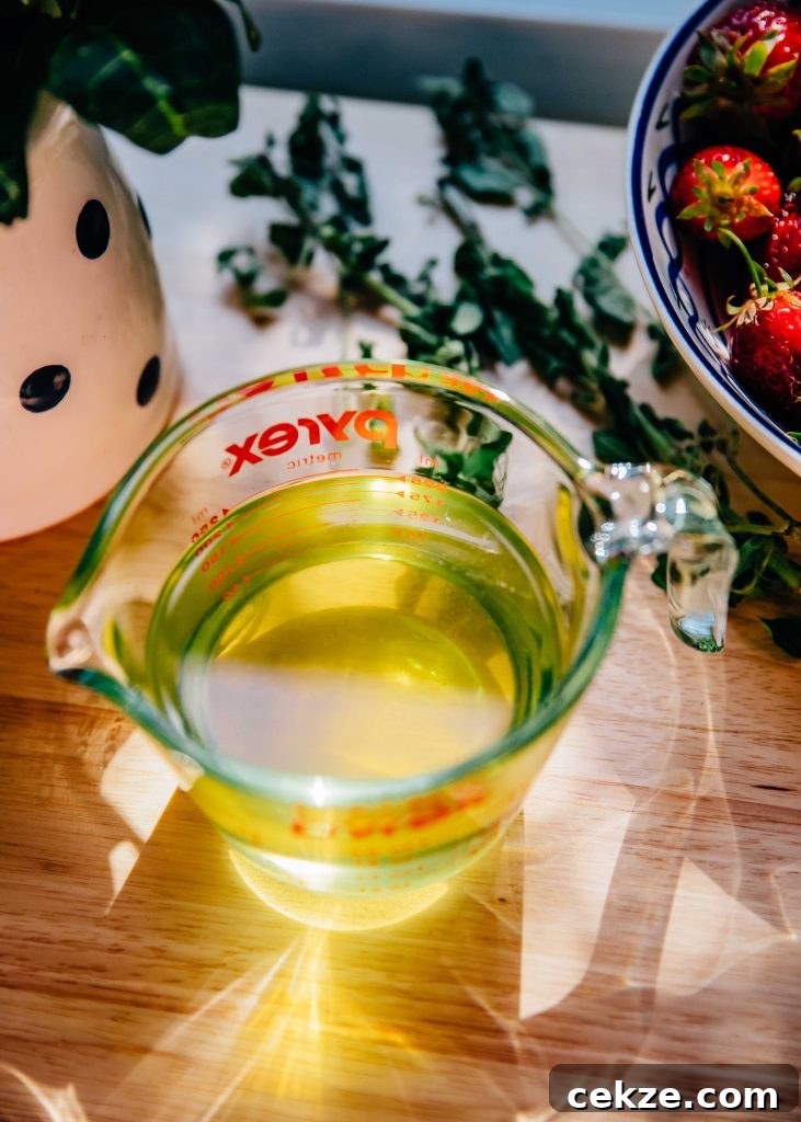 Oregano Simple Syrup for Cocktails | Well and Full | #recipe #vegan #vegetarian #spring #seasonal