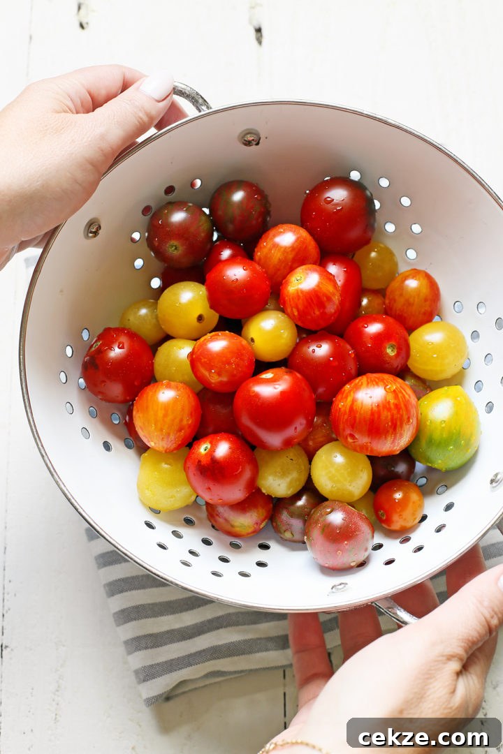 tomatoes for grilled bruschetta chicken