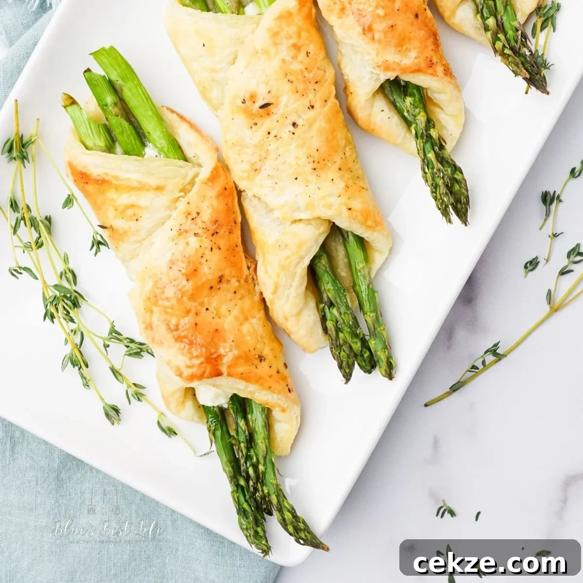 Image for Asparagus Puff Pastry Tarts with Gruyere Cheese