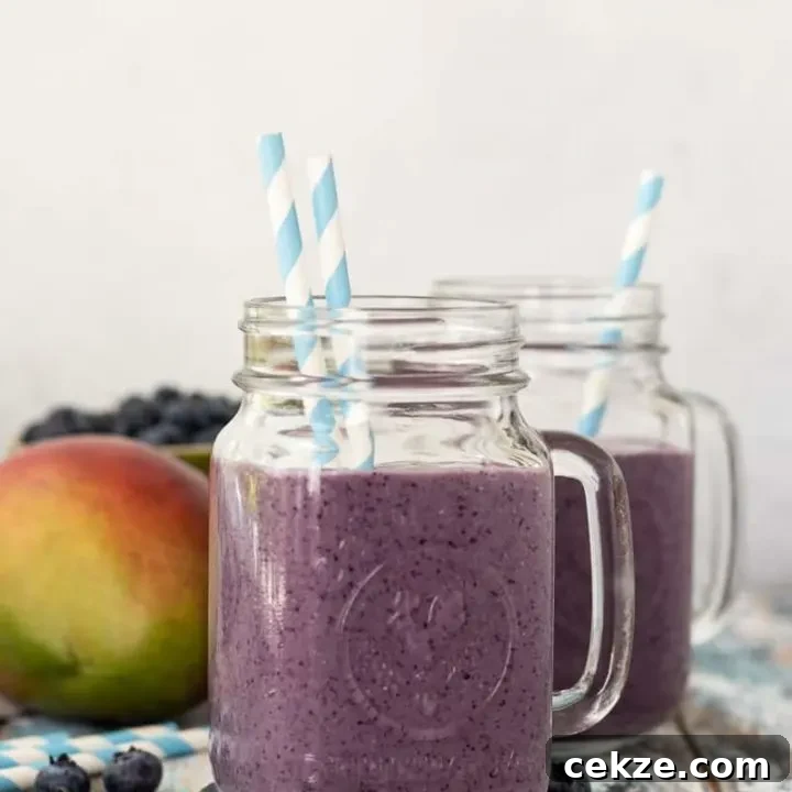 Blueberry Mango Breakfast Smoothie