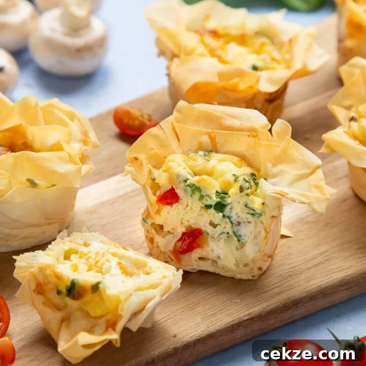 Image for Mini filo pastry quiches